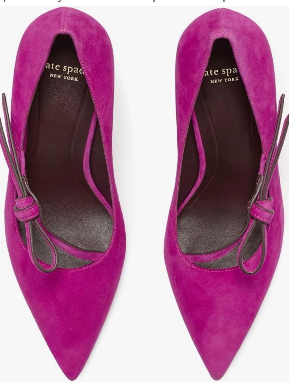 kate spade Fuchsia Pointed Toe Suede Pumps
